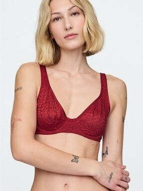 GAP Lace Unlined Semi-Demi Bra- 38D